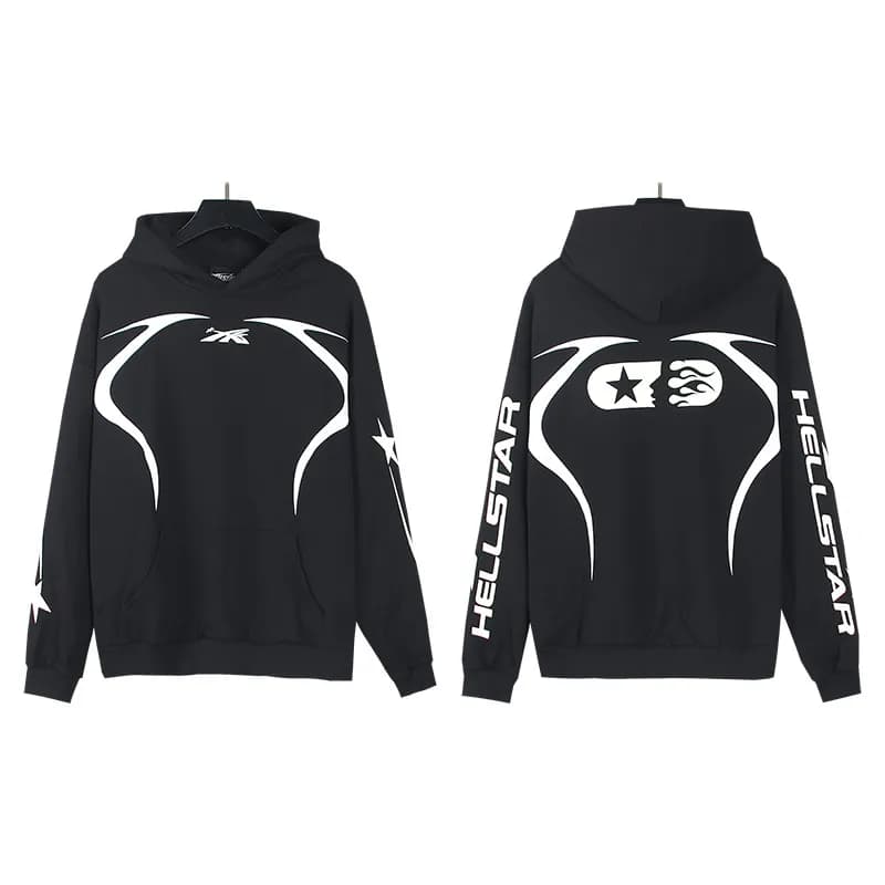 Hellstar Graphic Sweatpants White Print — 2006 black
