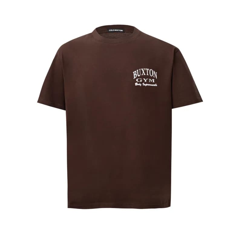 Comme des Garçons T-Shirt Signature Script Print — C12 coffee color