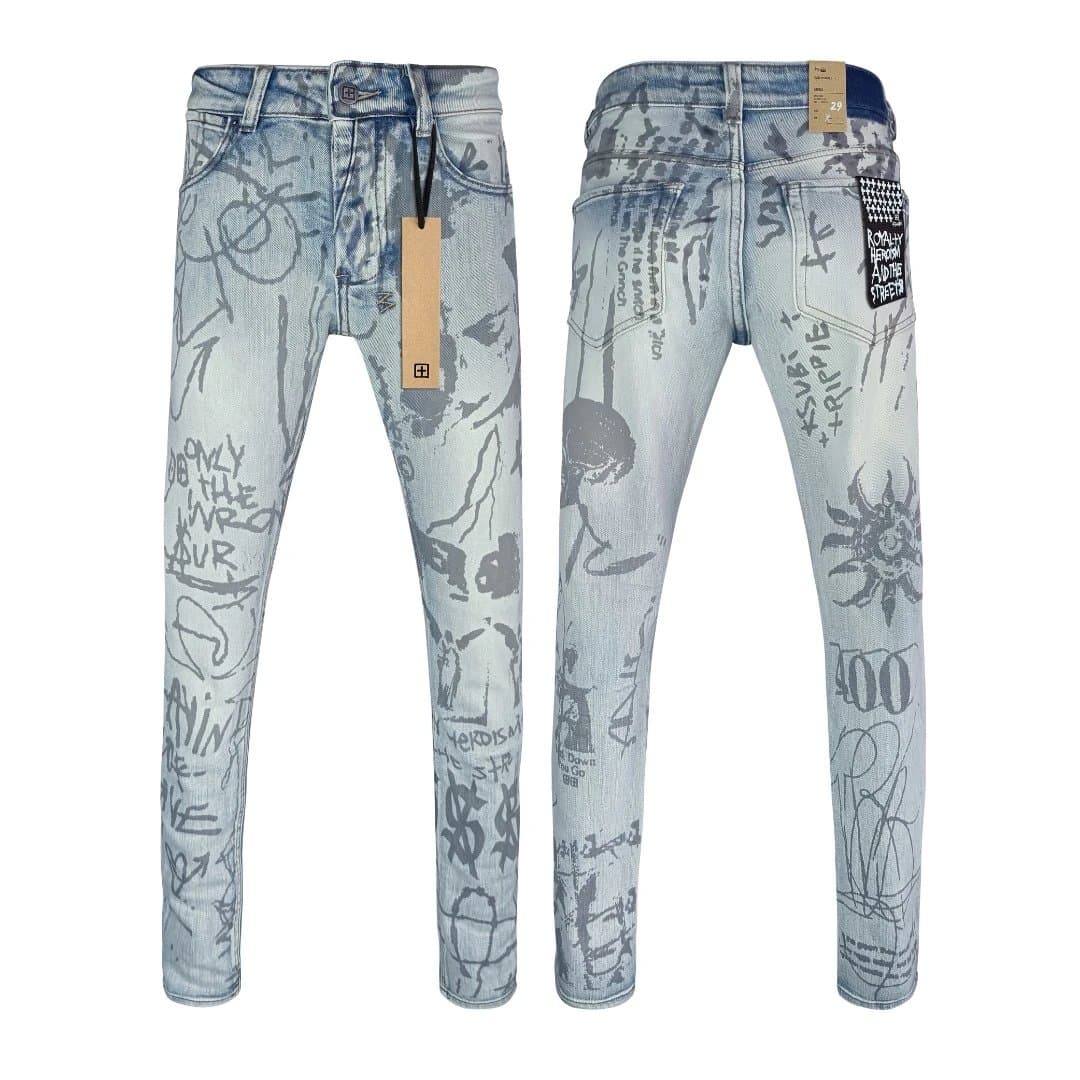 Ksubi Slim Fit Jeans Distressed Patchwork — WM30