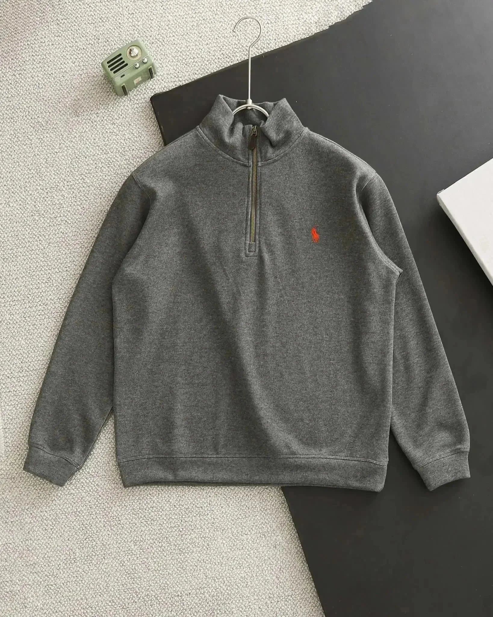 Polo Ralph Lauren Quarter-Zip Pullover Heather Grey