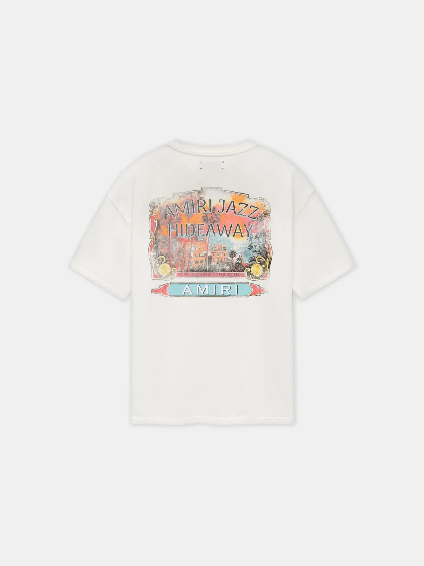 Amiri Graphic Tee Heart Wolf Print — 2095奶白色