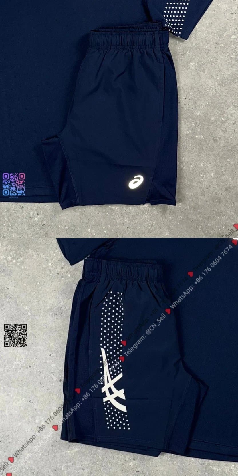 Asics Windbreaker Jacket Mint Green — Navy blue shorts 短裤 - 【ship in 3 days】