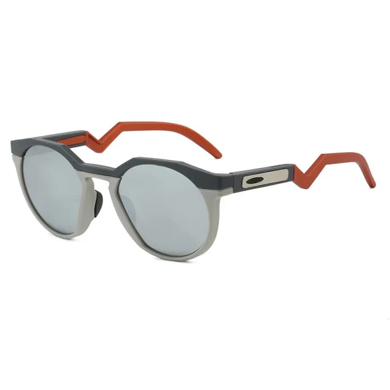 Gentle Monster Sunglasses Zigzag Frame — Gray on top, light gray frame on bottom, white mercury