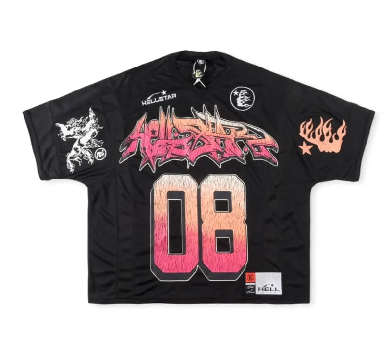 Travis Scott Windbreaker Jacket Flame Logo — 39 mesh stitching short T