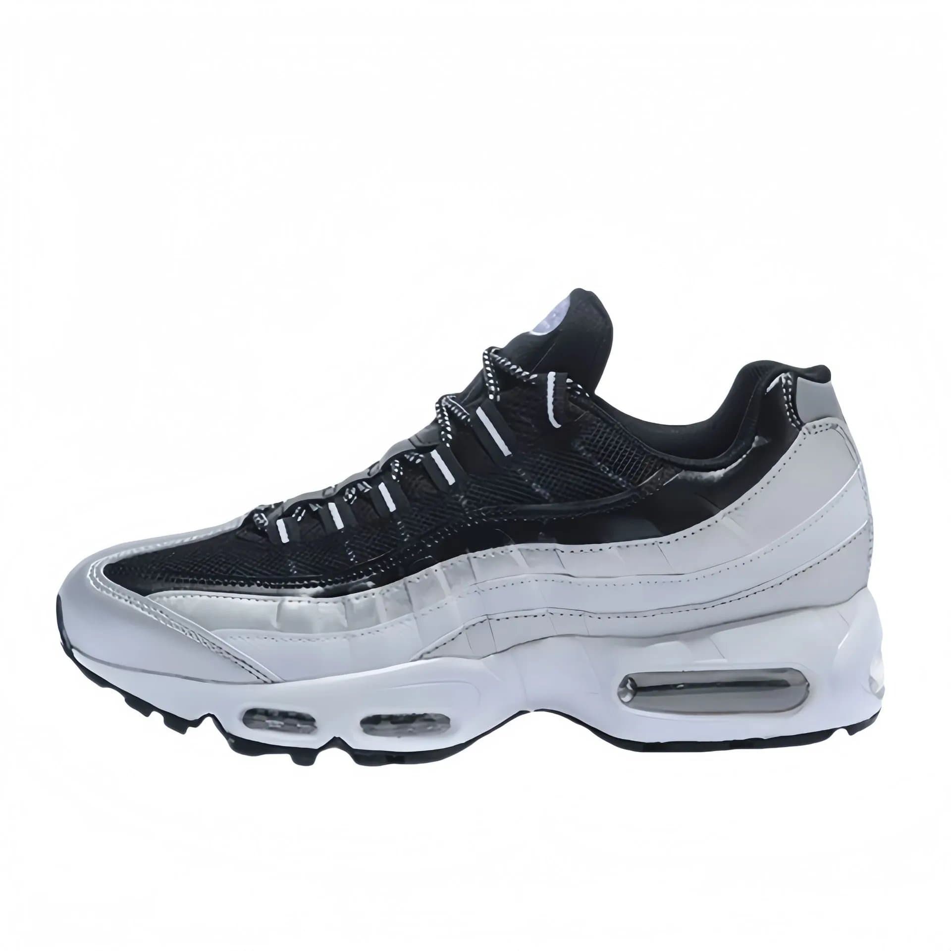 Nike Air Max 95 Triple White — 95款黑银黑勾