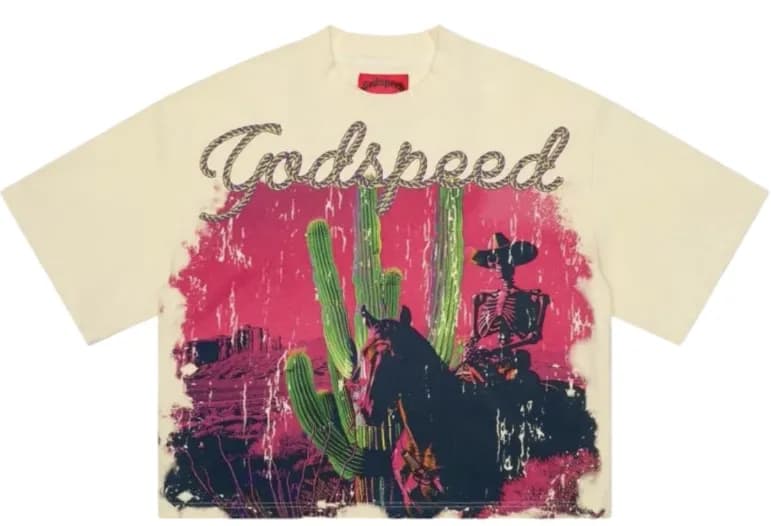Godspeed Graphic Tee Desert Skeleton Print
