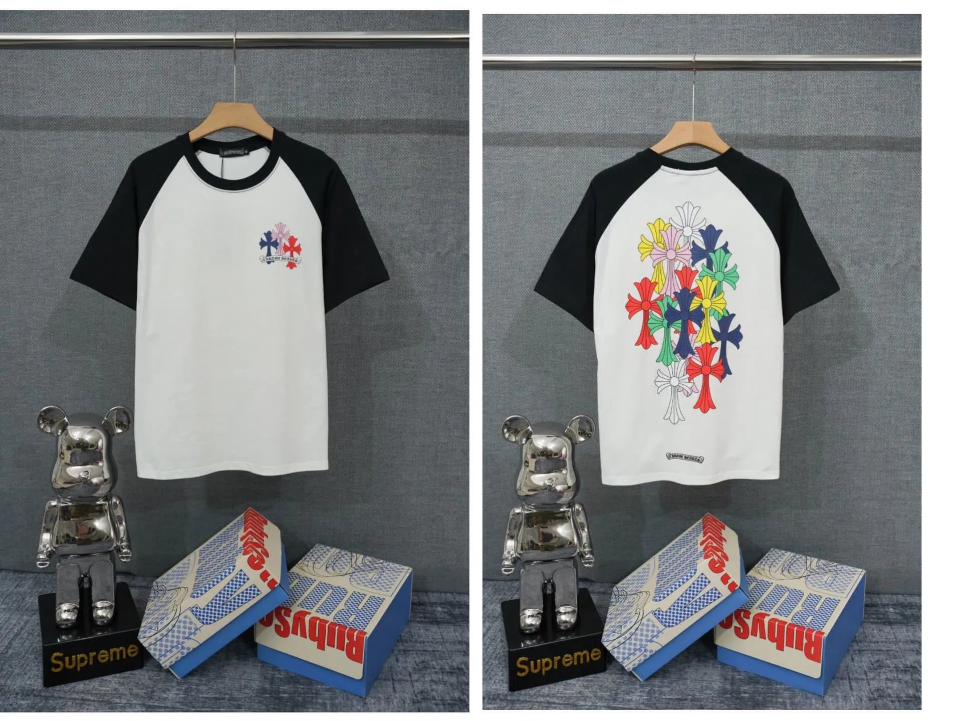 Chrome Hearts × Supreme Raglan T-Shirt Cross Logo — 12