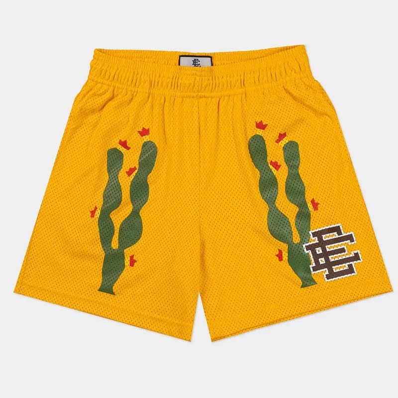 Eric Emanuel Mesh Shorts Cactus Print