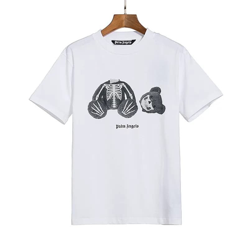 Palm Angels Graphic Tee Bear Print — 2111 white