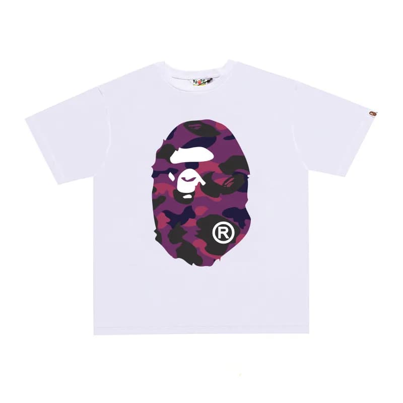 BAPE Ape Head Tee Camo Ape Head — D097白紫色